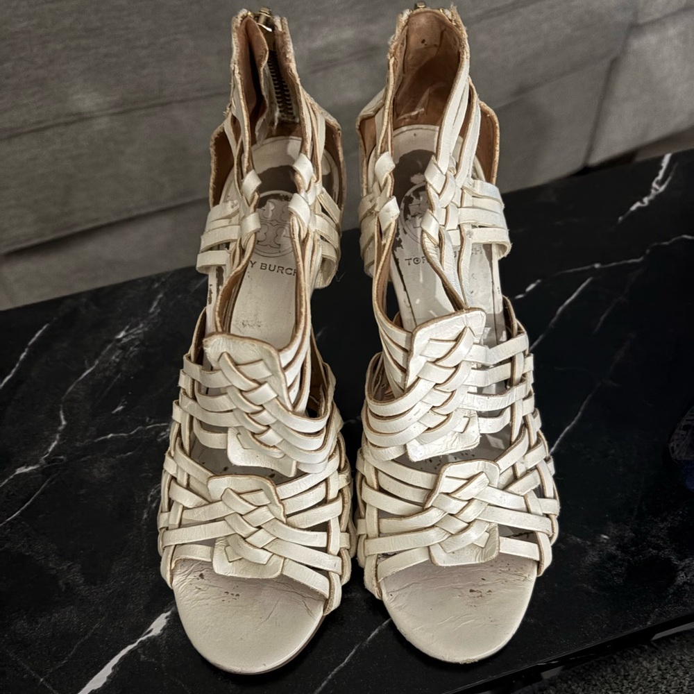 Tory Burch Women's White Woven Sandals